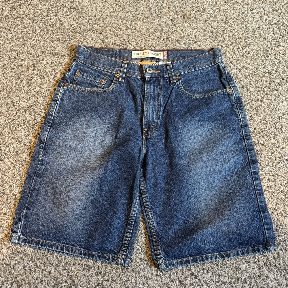 Levis 569 Shorts Loose Straight size 29 Fit(30) blue denimn Y2K Baggy Wide